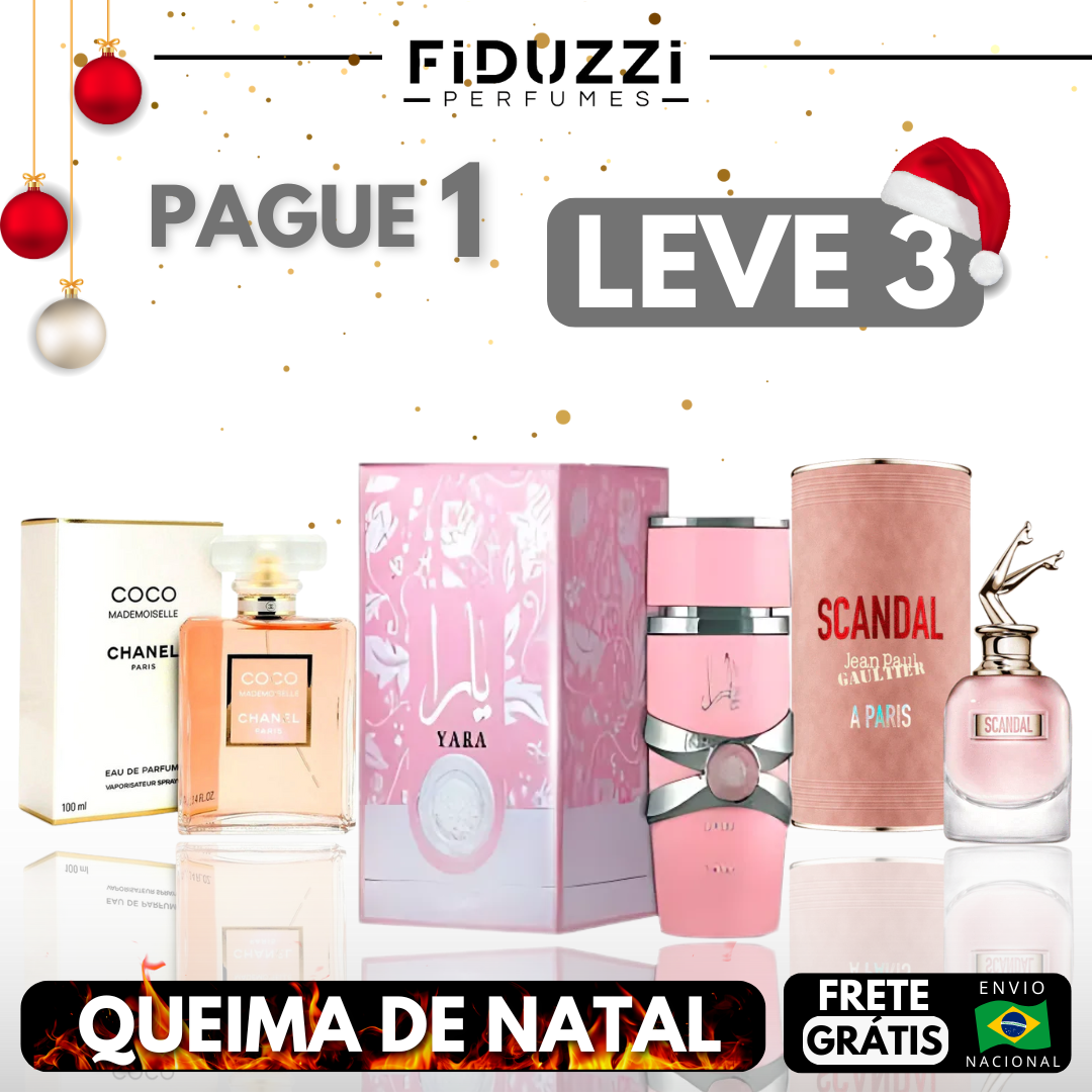 Kit Feminino - Coco Chanel - Yara Lattafa - Scandal | Pague 1 Leve 3 (QUEIMA DE NATAL)